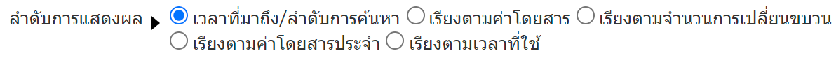 เรียงลำดับผลการค้นหา